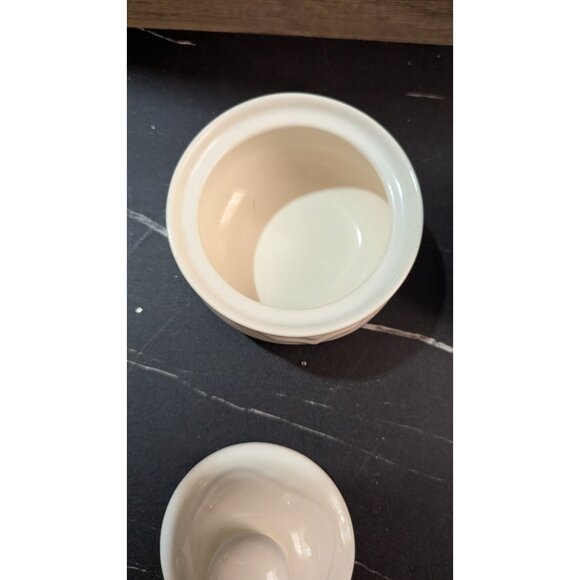 Vintage Pfaltzgraff Gazebo Creamer & Sugar Bowl White Stoneware Set - Picture 8 of 10